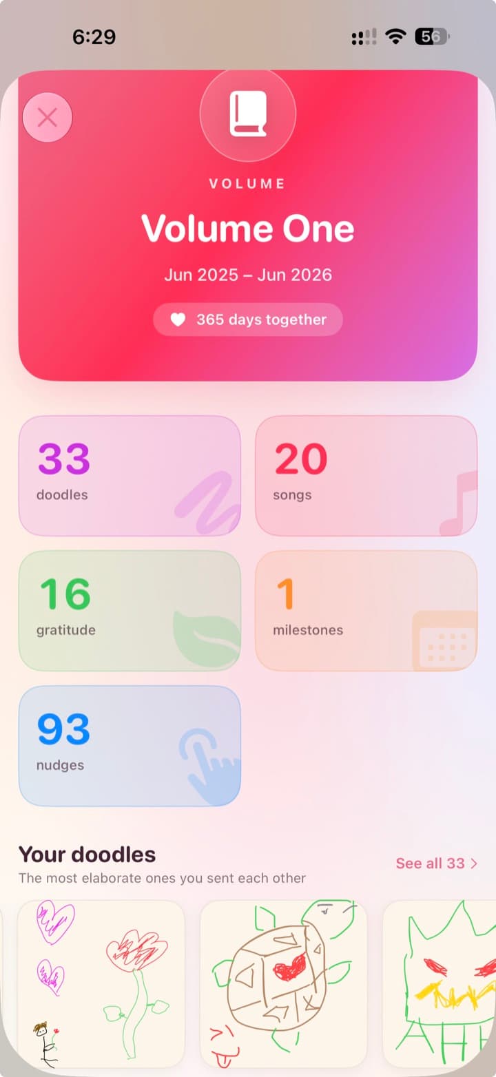 Together's Our Story on iPhone