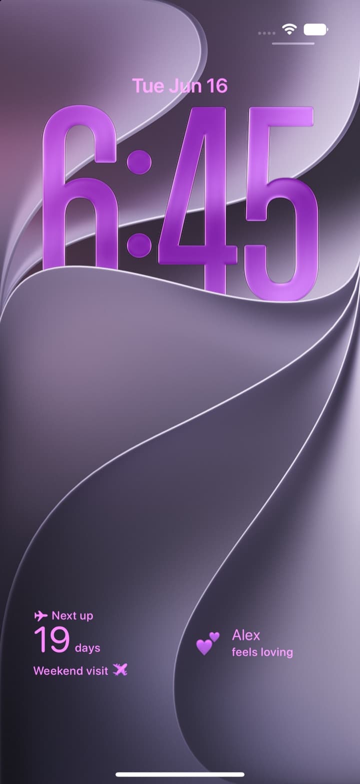 Together widgets on the iOS lock screen
